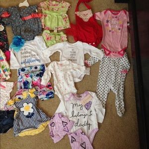 Baby girl clothes size 0-3 to 12mo